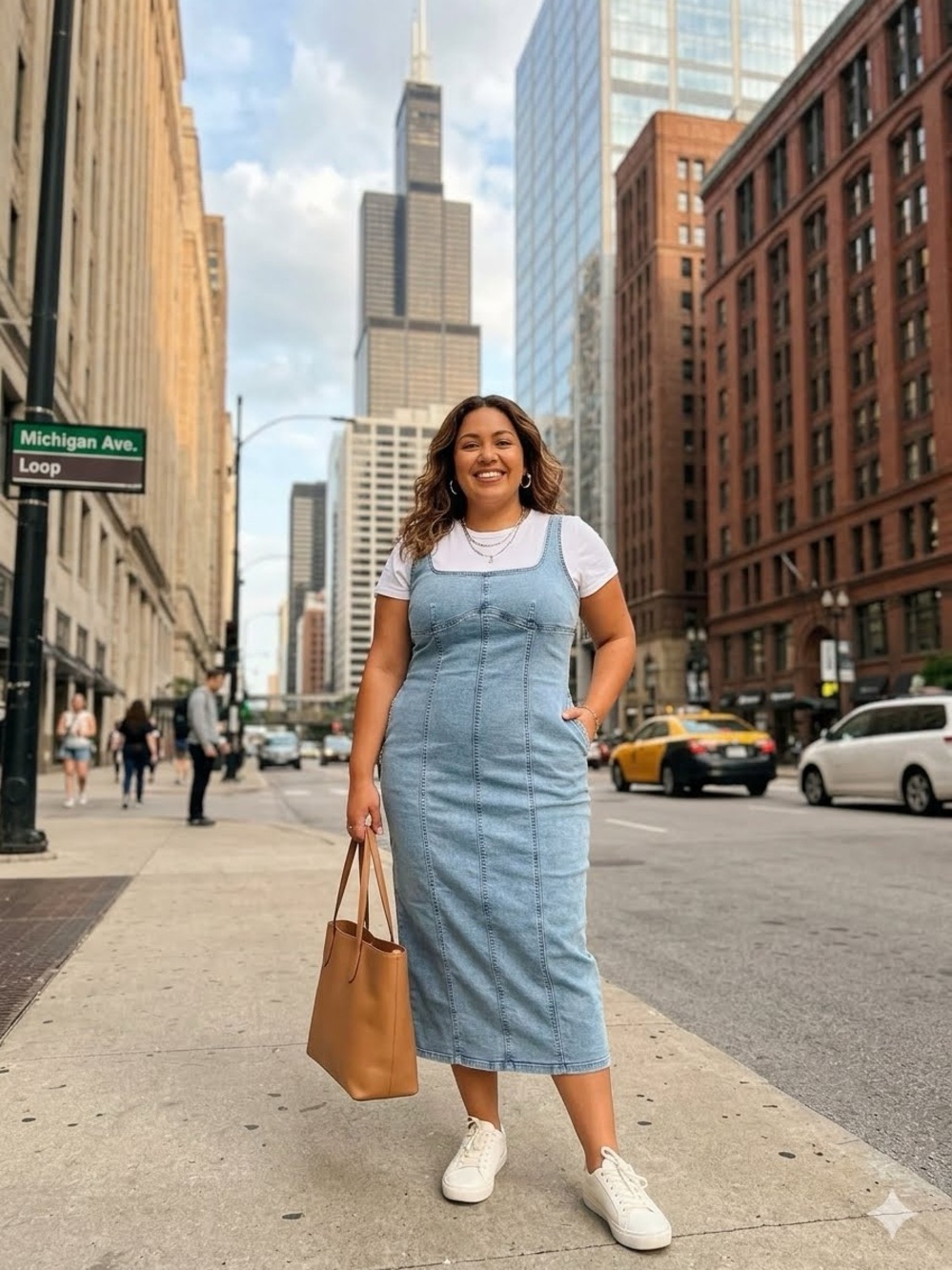 wild fable dress Light Blue Jean Denim Midi Dress stretch medium